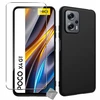 Image de Coque Pour Xiaomi Poco X4 Gt 5g - Housse Etui Silicone Gel Fine + Verre Trempe - Noir