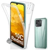 Image de Coque Pour Xiaomi Redmi 10c - Housse Etui Silicone Gel 360 Integrale + Verre Trempe - Transparent
