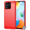 Image de Coque Pour Xiaomi Redmi 10c - Housse Etui Silicone Gel Carbone + Verre Trempe - Rouge