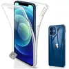 Image de Coque Pour Apple Iphone 13 / 14 - Housse Etui Silicone Gel 360 Integrale + Verre Trempe - Transparent