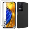 Image de Coque Pour Xiaomi Poco F4 5g - Housse Etui Silicone Gel Fine + Film Ecran - Noir