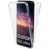 Image de Coque Pour Samsung Galaxy S23 Ultra 5g - Housse Etui Silicone Gel 360 Integrale + Verre Trempe - Transparent