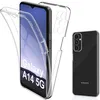 Image de Coque pour Samsung Galaxy A14 5G - housse etui silicone gel fine 360 integrale (avant et arriere) + film ecran - TRANSPARENT