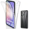Image de Coque pour Samsung Galaxy A54 5G - housse etui silicone gel fine 360 integrale (avant et arriere) + film ecran - TRANSPARENT