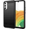 Image de Coque Pour Samsung Galaxy A34 5g - Housse Etui Silicone Gel Carbone + Film Ecran - Noir