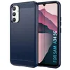 Image de Coque pour Samsung Galaxy A34 5G - housse etui silicone gel carbone + film ecran - BLEU FONCE