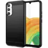 Image de Coque Pour Samsung Galaxy A34 5g - Housse Etui Silicone Gel Carbone + Verre Trempe - Noir