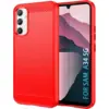 Image de Coque Pour Samsung Galaxy A34 5g - Housse Etui Silicone Gel Carbone + Verre Trempe - Rouge