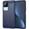 Image de Coque Pour Xiaomi Poco F4 5g - Housse Etui Silicone Gel Carbone + Film Ecran - Bleu Fonce