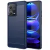 Image de Coque Pour Xiaomi Redmi Note 12 Pro+ Plus 5g - Housse Etui Silicone Gel Carbone + Film Ecran - Bleu Fonce
