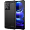Image de Coque Pour Xiaomi Redmi Note 12 Pro+ Plus 5g - Housse Etui Silicone Gel Carbone + Verre Trempe - Noir