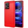 Image de Coque Pour Xiaomi Redmi Note 12 Pro+ Plus 5g - Housse Etui Silicone Gel Carbone + Verre Trempe - Rouge