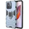 Image de Coque Pour Xiaomi Redmi 12c / Redmi 11a / Poco C55 - Housse Etui Rigide Anti Choc + Verre Trempe - Bleu Fonce
