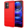 Image de Coque Pour Xiaomi Poco X5 5g / Redmi Note 12 5g - Housse Etui Silicone Gel Carbone + Film Ecran - Rouge