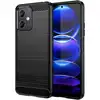 Image de Coque Pour Xiaomi Poco X5 5g / Redmi Note 12 5g - Housse Etui Silicone Gel Carbone + Verre Trempe - Noir
