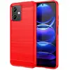 Image de Coque Pour Xiaomi Poco X5 5g / Redmi Note 12 5g - Housse Etui Silicone Gel Carbone + Verre Trempe - Rouge