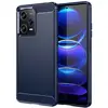 Image de Coque Pour Xiaomi Poco X5 Pro 5g / Redmi Note 12 Pro 5g - Housse Etui Silicone Gel Carbone + Film Ecran - Bleu Fonce