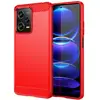 Image de Coque Pour Xiaomi Poco X5 Pro 5g / Redmi Note 12 Pro 5g - Housse Etui Silicone Gel Carbone + Film Ecran - Rouge