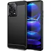 Image de Coque Pour Xiaomi Poco X5 Pro 5g / Redmi Note 12 Pro 5g - Housse Etui Silicone Gel Carbone + Verre Trempe - Noir