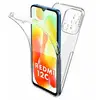 Image de Coque Pour Xiaomi Redmi 12c / Redmi 11a / Poco C55 - Housse Etui Silicone Gel 360 Integrale + Verre Trempe - Transparent