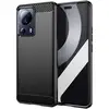 Image de Coque Pour Xiaomi 13 Lite 5g - Housse Etui Silicone Gel Carbone + Verre Trempe - Noir
