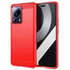 Image de Coque pour Xiaomi 13 Lite 5G - housse etui silicone gel carbone + verre trempe - ROUGE