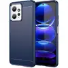 Image de Coque Pour Xiaomi Redmi Note 12 4g - Housse Etui Silicone Gel Carbone + Verre Trempe - Bleu Fonce