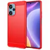 Image de Coque Pour Xiaomi Poco F5 5g / Redmi Note 12 Turbo - Housse Etui Silicone Gel Carbone + Verre Trempe - Rouge