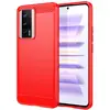 Image de Coque Pour Xiaomi Poco F5 Pro 5g / Redmi K60 / K60 Pro - Housse Etui Silicone Gel Carbone + Film Ecran - Rouge