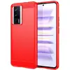 Image de Coque Pour Xiaomi Poco F5 Pro 5g / Redmi K60 / K60 Pro - Housse Etui Silicone Gel Carbone + Verre Trempe - Rouge