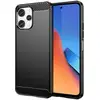 Image de Coque Pour Xiaomi Redmi 12 4g - Housse Etui Silicone Gel Carbone + Verre Trempe - Noir