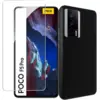 Image de Coque Pour Xiaomi Poco F5 Pro 5g / Redmi K60 / K60 Pro - Housse Etui Silicone Gel Fine + Verre Trempe - Noir
