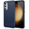 Image de Coque Pour Samsung Galaxy S23 Fe 5g - Housse Etui Silicone Gel Carbone + Film Ecran - Bleu Fonce