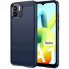 Image de Coque Pour Xiaomi Redmi A1 / A2 - Housse Etui Silicone Gel Carbone + Verre Trempe - Bleu Fonce
