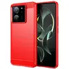 Image de Coque Pour Xiaomi 13t / 13t Pro 5g - Housse Etui Silicone Gel Carbone + Film Ecran - Rouge