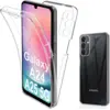 Image de Coque Pour Samsung Galaxy A24 4g / A25 4g / 5g - Housse Etui Silicone Gel 360 Integrale + Verre Trempe - Transparent