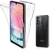 Image de Coque pour Samsung Galaxy A24 4G / A25 4G / 5G - housse etui silicone gel fine 360 integrale (avant et arriere) + verre trempe - TRA