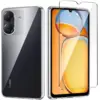 Image de Coque Pour Xiaomi Redmi 13c / Poco C65 / Poco M6 5g - Housse Etui Silicone Gel Fine + Verre Trempe - Transparent Tpu