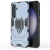 Image de Coque Pour Samsung Galaxy S24 5g - Housse Etui Rigide Anti Choc + Verre Trempe - Bleu Fonce