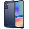 Image de Coque Pour Samsung Galaxy A05s - Housse Etui Silicone Gel Carbone + Film Ecran - Bleu Fonce