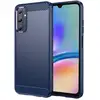 Image de Coque Pour Samsung Galaxy A05s - Housse Etui Silicone Gel Carbone + Verre Trempe - Bleu Fonce