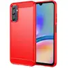 Image de Coque Pour Samsung Galaxy A05s - Housse Etui Silicone Gel Carbone + Verre Trempe - Rouge