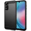 Image de Coque Pour Samsung Galaxy A24 4g / A25 4g / 5g - Housse Etui Silicone Gel Carbone + Film Ecran - Noir