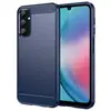 Image de Coque Pour Samsung Galaxy A24 4g / A25 4g / 5g - Housse Etui Silicone Gel Carbone + Film Ecran - Bleu Fonce