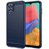 Image de Coque Pour Samsung Galaxy M33 5g - Housse Etui Silicone Gel Carbone + Film Ecran - Bleu Fonce