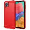 Image de Coque Pour Samsung Galaxy M33 5g - Housse Etui Silicone Gel Carbone + Film Ecran - Rouge