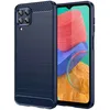 Image de Coque pour Samsung Galaxy M33 5G - housse etui silicone gel carbone + verre trempe - BLEU FONCE