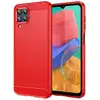 Image de Coque Pour Samsung Galaxy M33 5g - Housse Etui Silicone Gel Carbone + Verre Trempe - Rouge