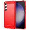 Image de Coque pour Samsung Galaxy S24 5G - housse etui silicone gel carbone + verre trempe - ROUGE