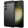 Image de Coque pour Samsung Galaxy S24 Plus 5G - housse etui silicone gel carbone + film ecran - NOIR